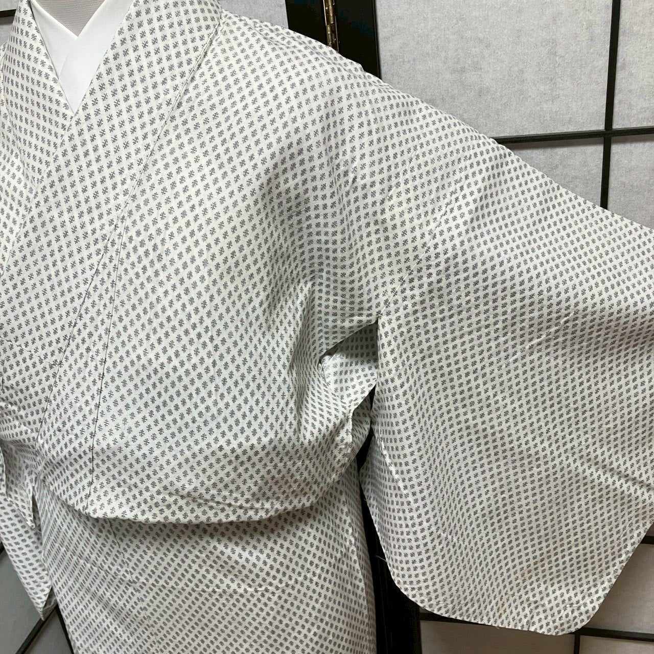 ［9091］浴衣 菱文様 綿 ゆかた レディース リメイク