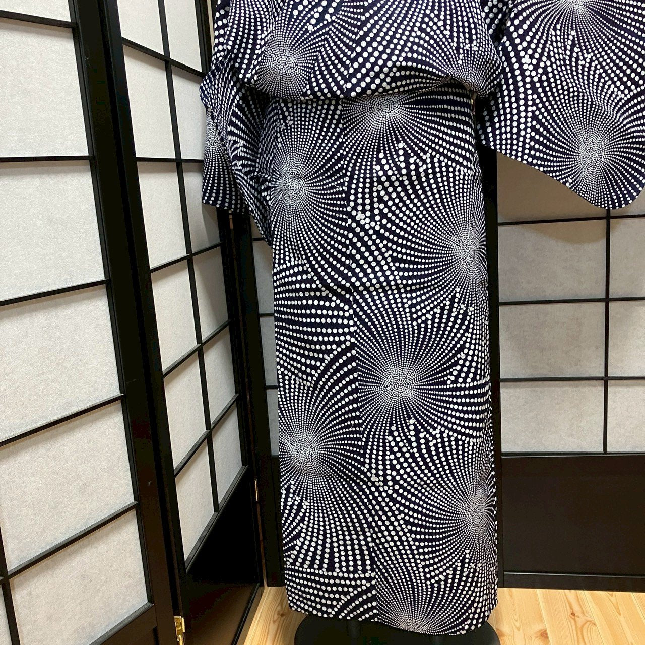 ［9470］浴衣 花吉祥文様 ゆかた レディース リメイク 綿