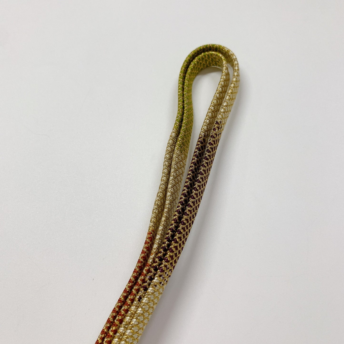 ［8447］帯締め 帯揚げ セット 草花楓文様 金糸 正絹 着物 帯絞め