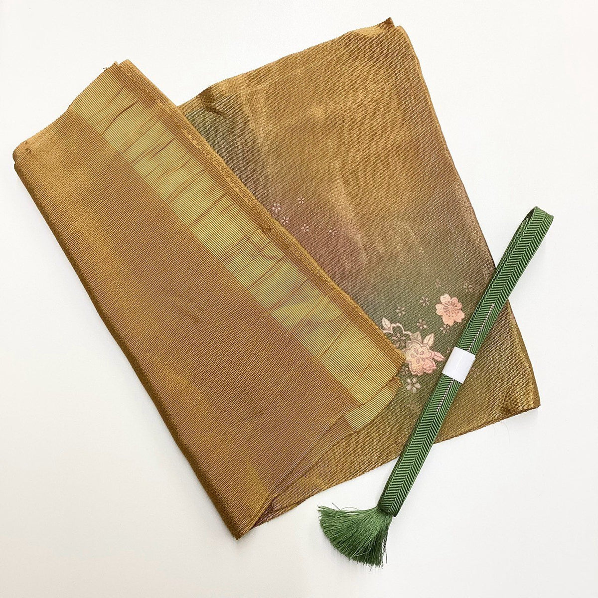 ［9266］帯締め 帯揚げ セット 舞花文様 ぼかし 縮緬 正絹 着物 帯絞め