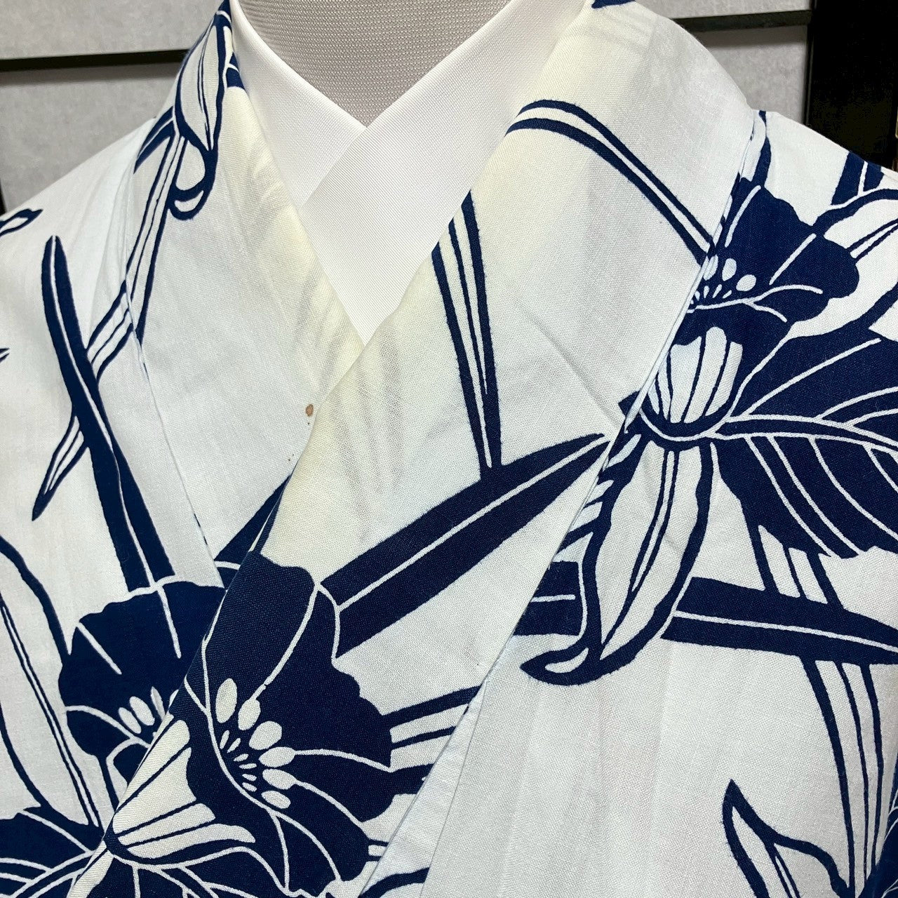 ［9106］浴衣 草花文様 ゆかた レディース 綿 リメイク