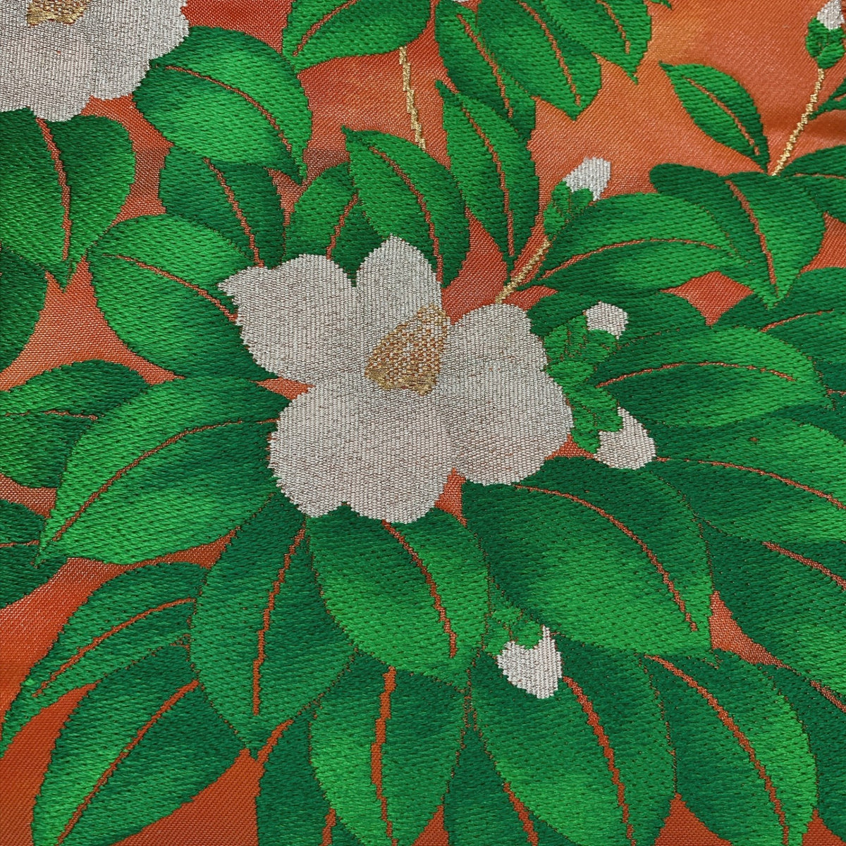 ［9316］名古屋帯 草花文様 金銀糸 九寸 正絹 着物
