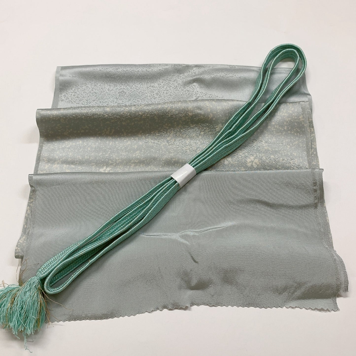 ［9039］帯締め 帯揚げ セット 霞花文様 正絹 着物 帯絞め
