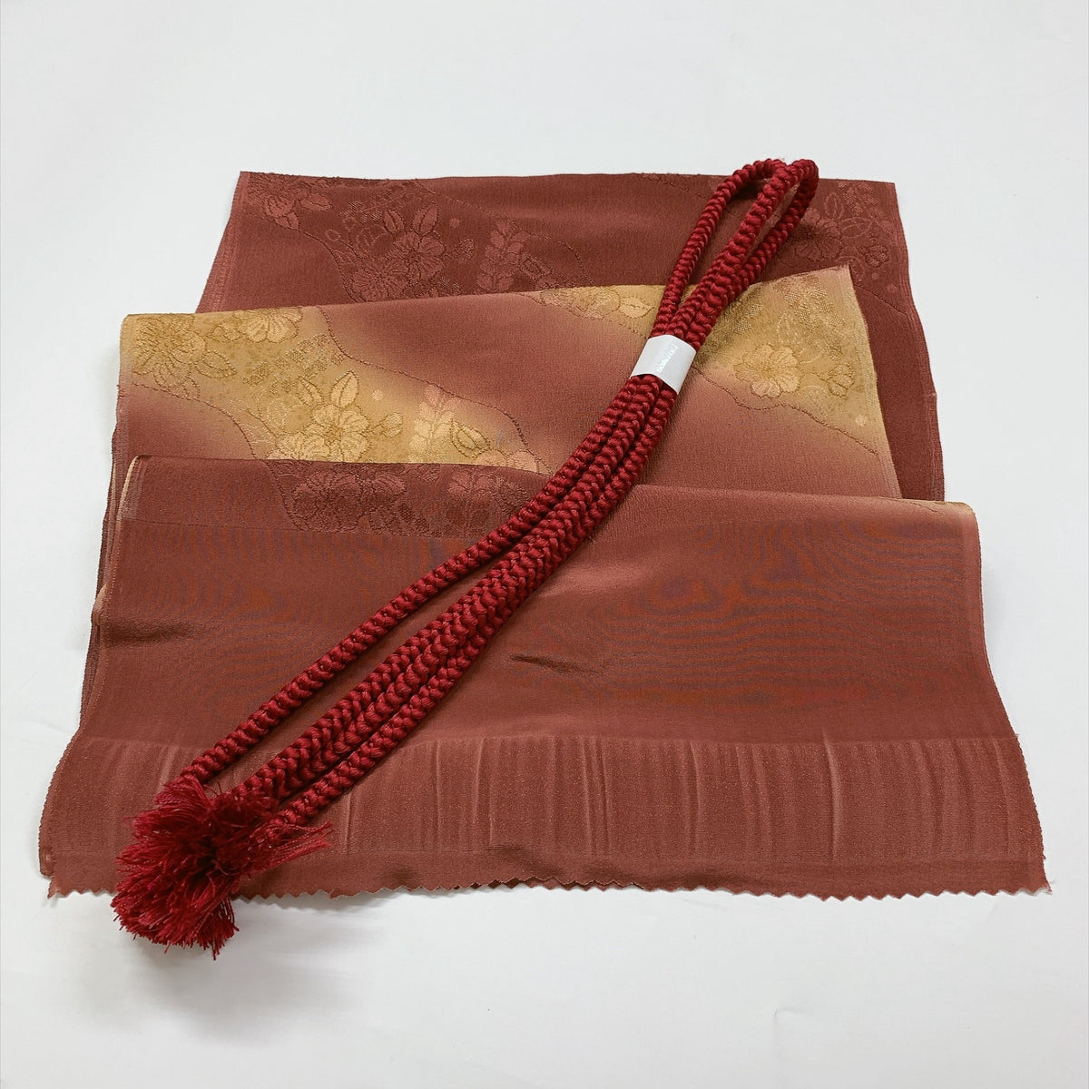 ［9313］帯締め 帯揚げ セット 辻ヶ花 金糸 ぼかし 正絹 着物 帯絞め
