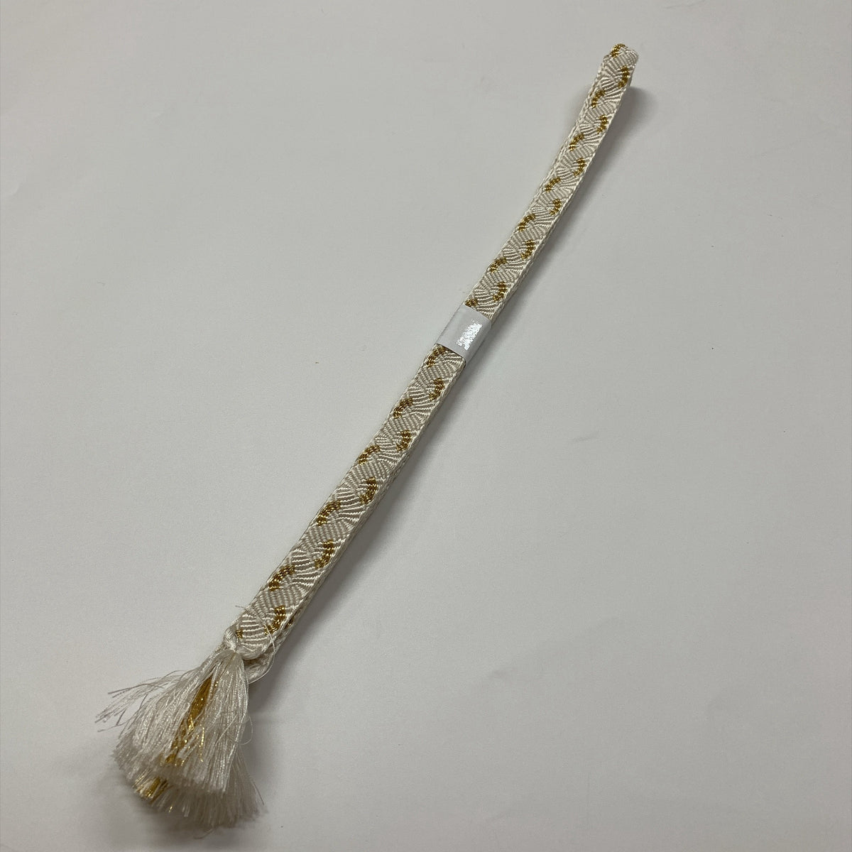 ［9276］帯締め 帯揚げ セット 花紗綾形 金糸 白 正絹 着物 帯絞め