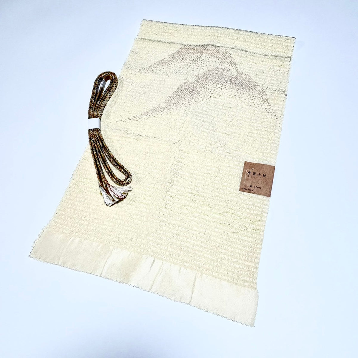 9222# Japanese Kimono Accessory Vintage Obiage and Obijime 2-piece Set Silk