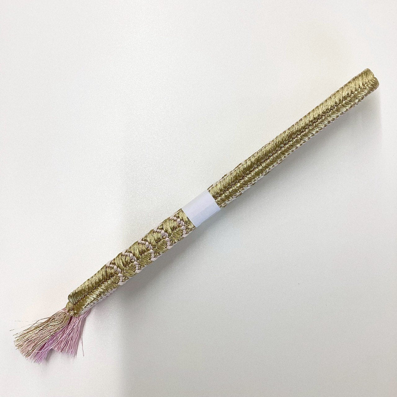 ［8565］帯締め 帯揚げ セット 椿草花文様 金彩 正絹 着物 帯絞め