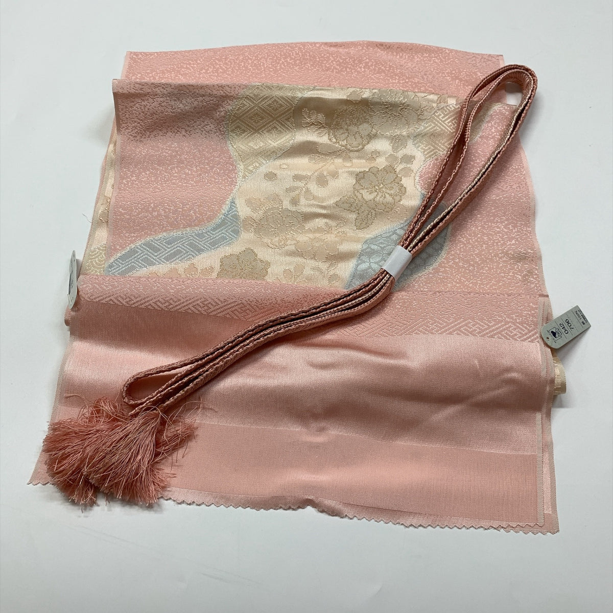 ［9288］帯締め 帯揚げ セット 草花吉祥文様 金糸 正絹 着物 帯絞め