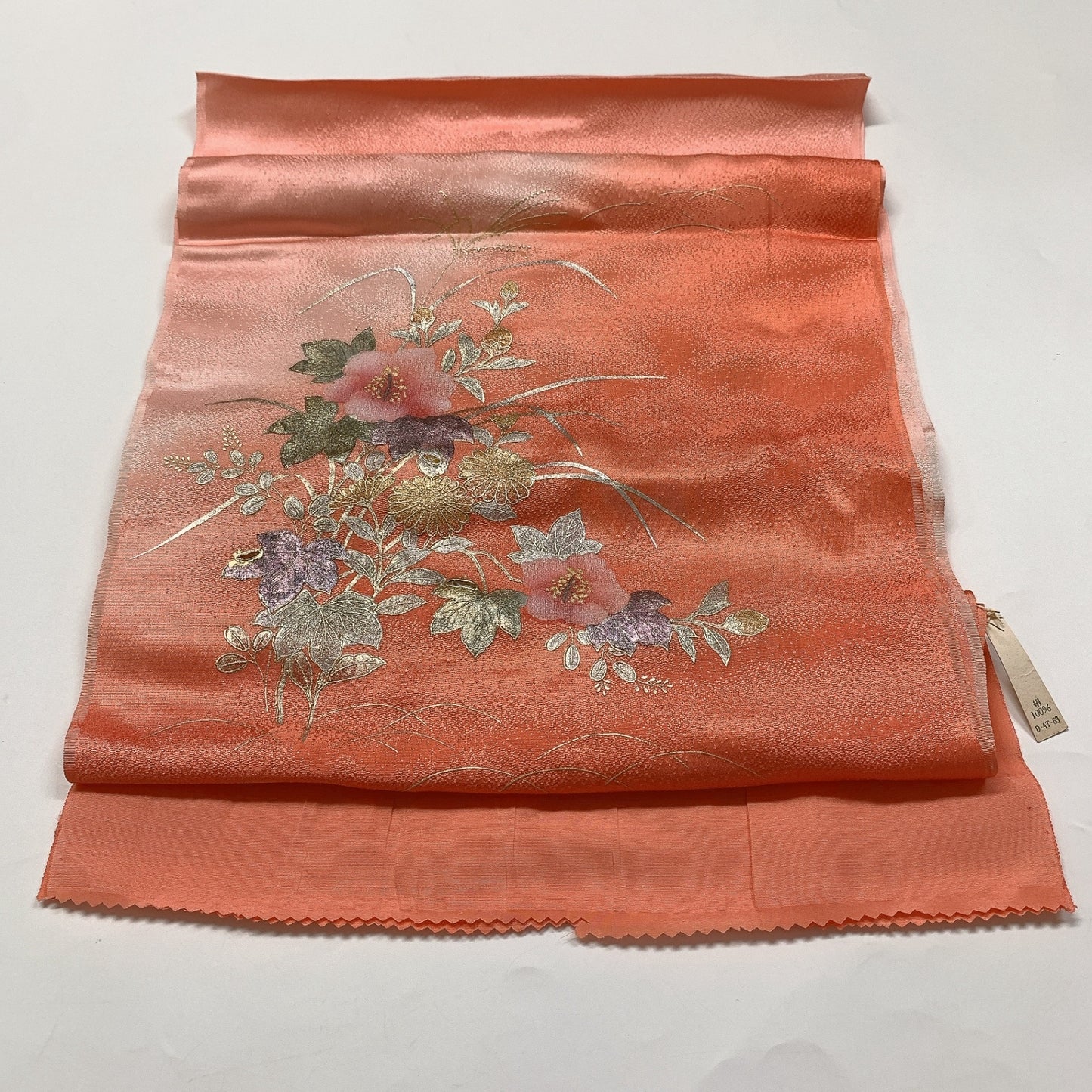 9022# Japanese Kimono Accessory Vintage Obiage and Obijime 2-piece Set Silk