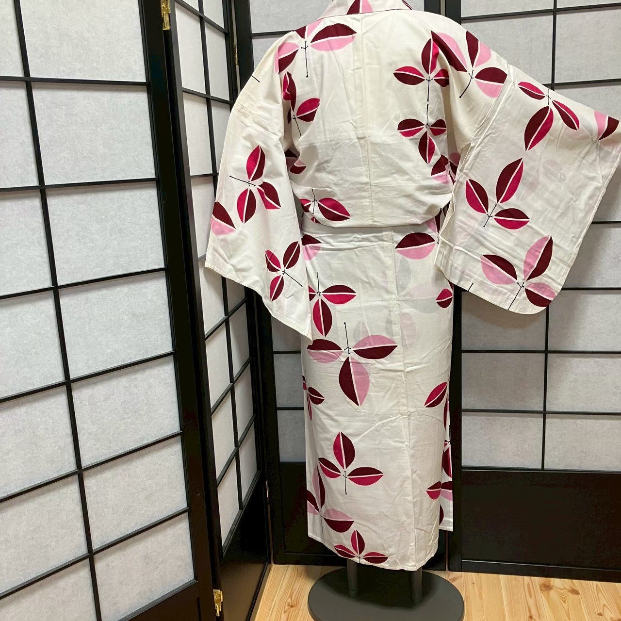 ［9074］浴衣 草木文様 ゆかた レディース リメイク 綿