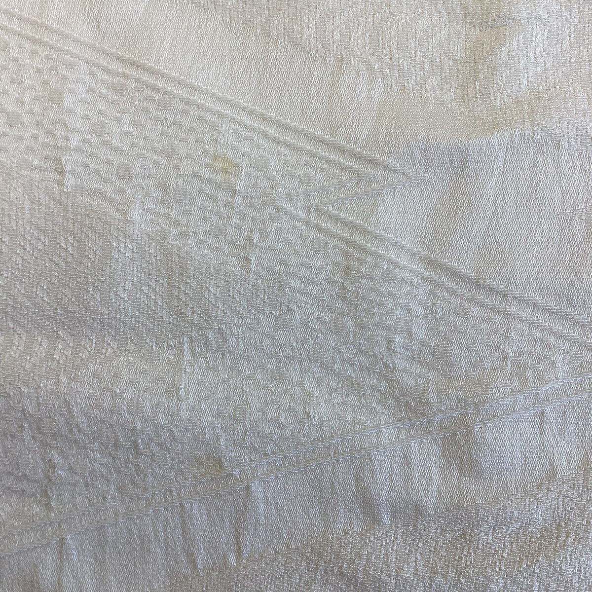 ［9225］帯締め 帯揚げ セット 流水地紋 白 正絹 着物 帯絞め