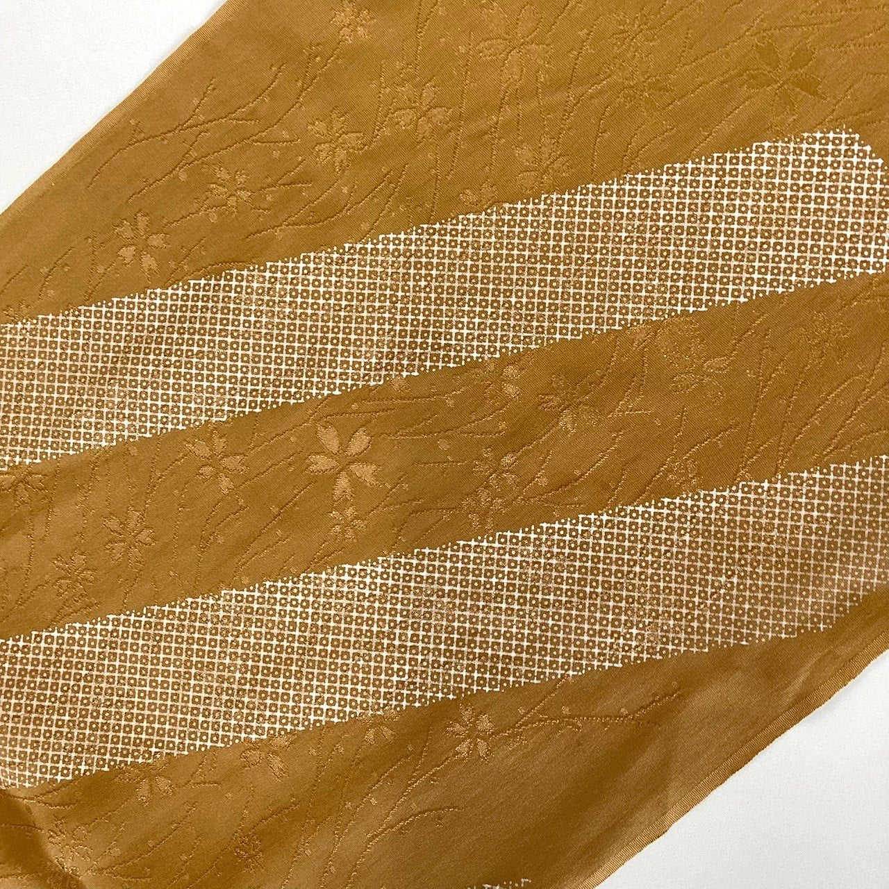 ［8262］帯締め 帯揚げ セット 草花文様 鹿の子柄 正絹 着物 帯絞め