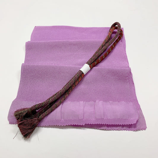 8052# Japanese Kimono Accessory Vintage Obiage and Obijime 2-piece Set Silk