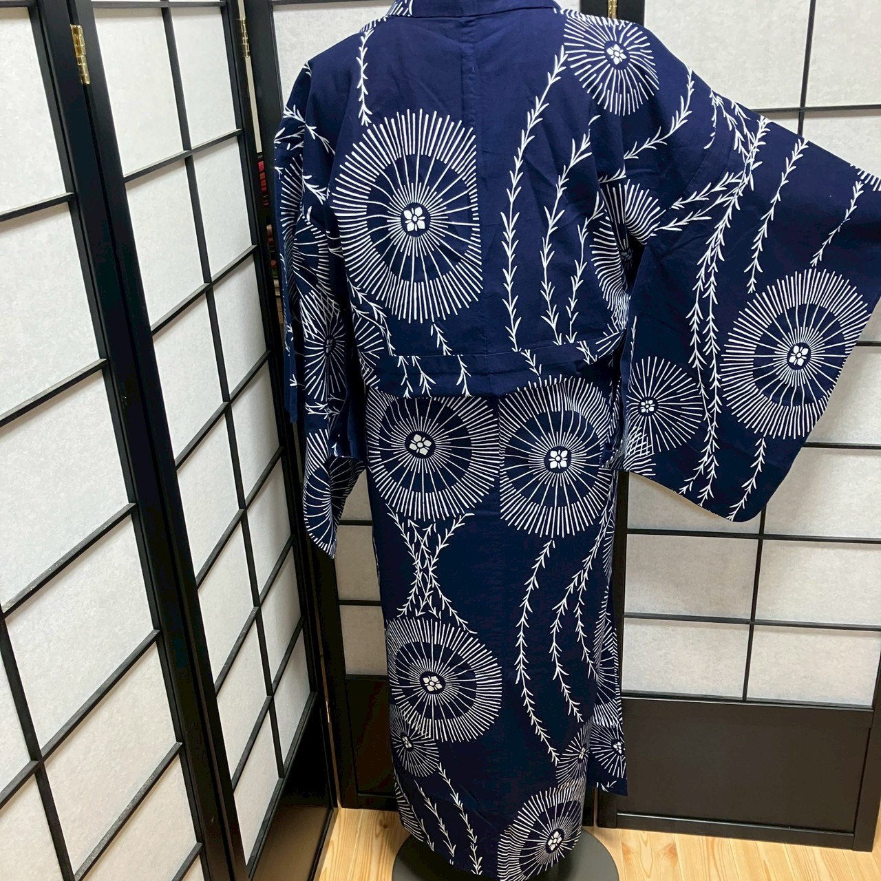 ［9431］浴衣 番傘草木文様 綿 レディース ゆかた リメイク