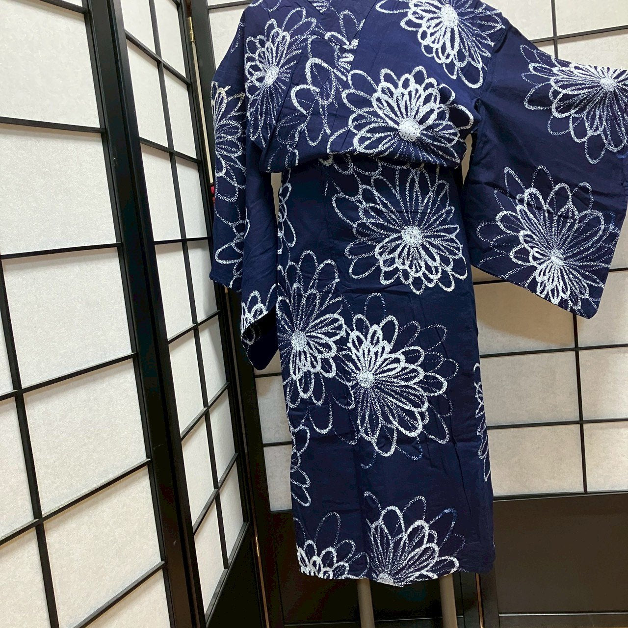 ［9149］浴衣 草花尽し ゆかた レディース 綿 リメイク