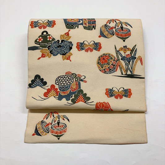 9384# Japanese Vintage Nagoya Obi Belt Kimono Fabric Silk Traditional
