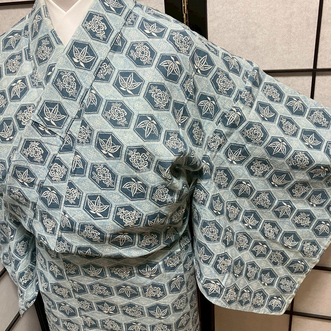 ［9148］浴衣 花吉祥文様 ゆかた レディース リメイク 綿