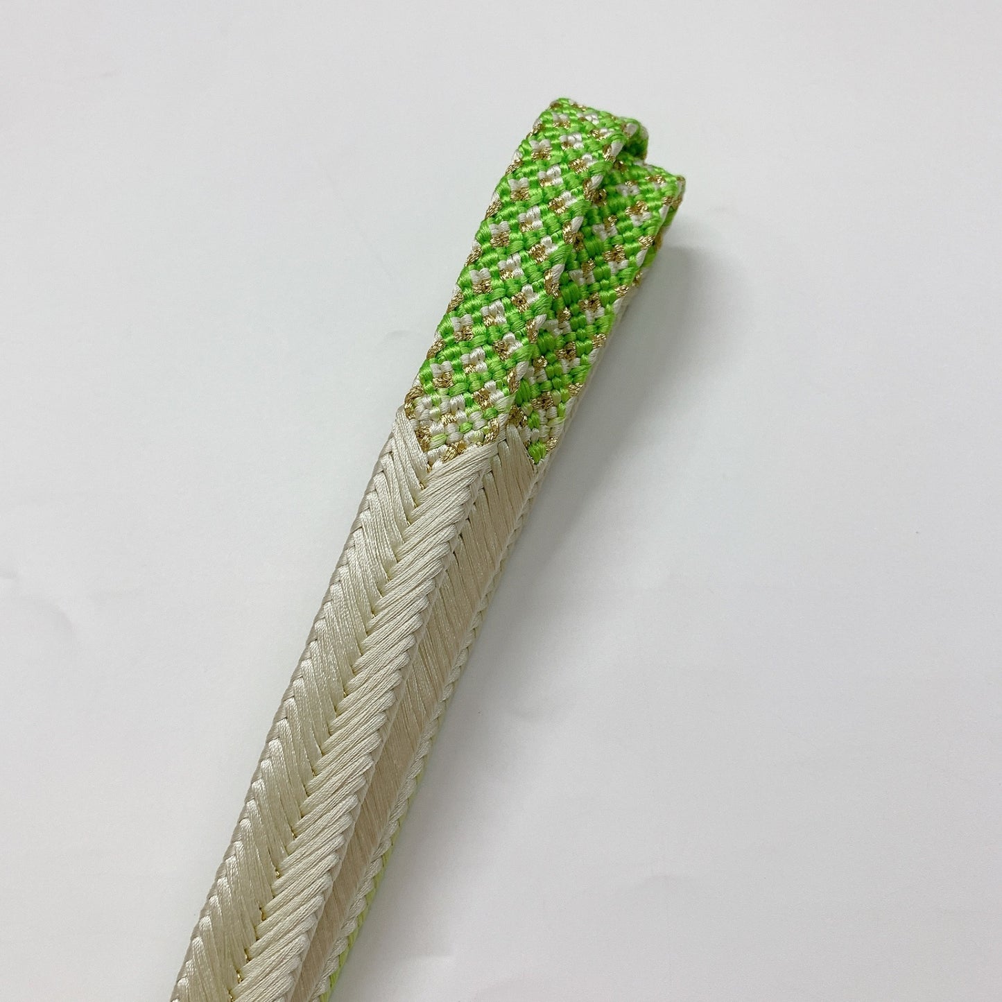［8413］帯締め 帯揚げ セット 草花流水文様 金彩 正絹 着物 帯絞め