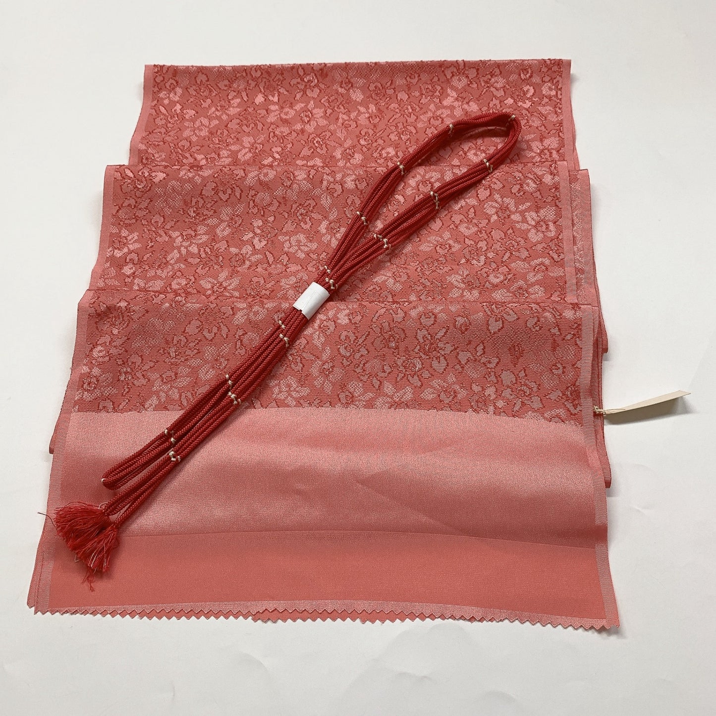9021# Japanese Kimono Accessory Vintage Obiage and Obijime 2-piece Set Silk