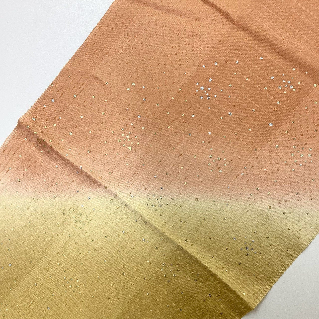 ［8285］帯締め 帯揚げ セット ぼかし染 金銀箔 正絹 着物 帯絞め