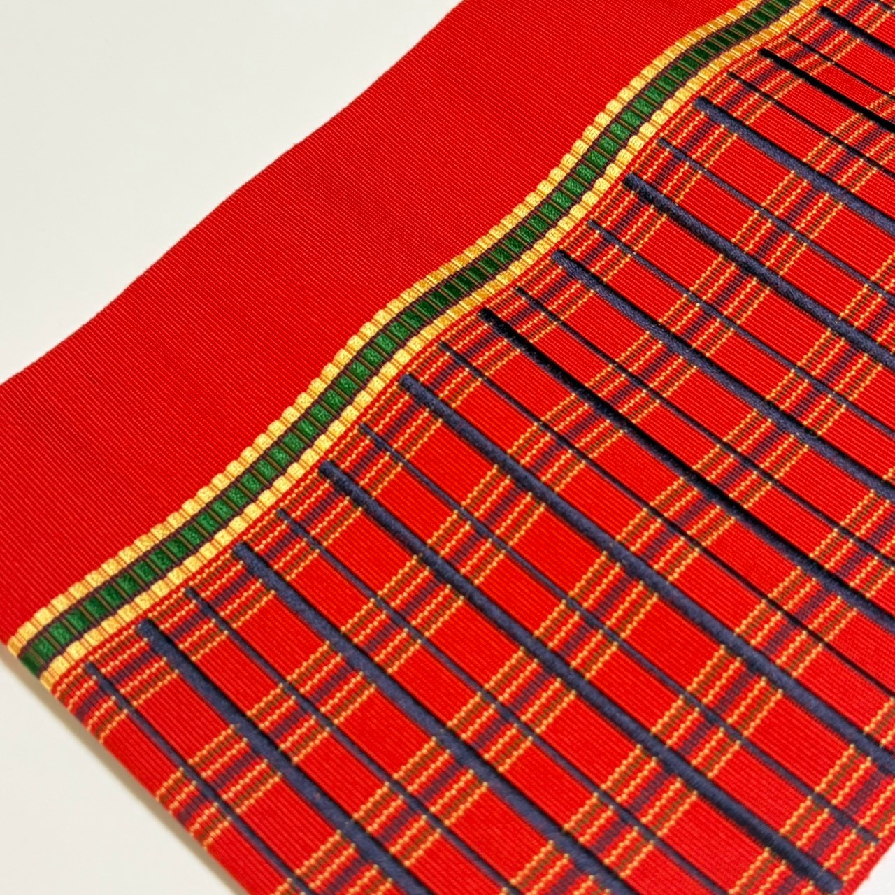［9541］半幅帯 美品 格子 半巾帯 浴衣 着物 レディース 袴