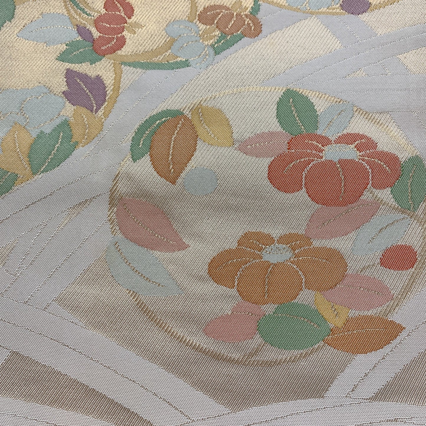 9009# Japanese Vintage Fukuro Obi Belt Kimono Fabric Silk Traditional