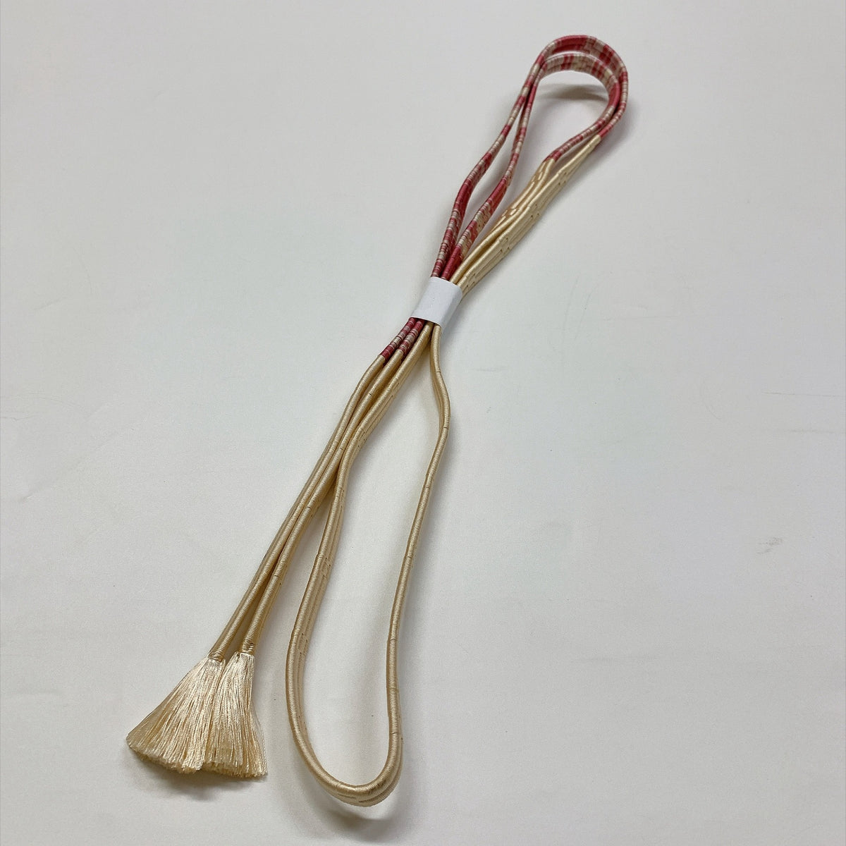 ［9764］帯締め 帯揚げ セット 草花文様 金彩 ぼかし 正絹 着物 帯絞め