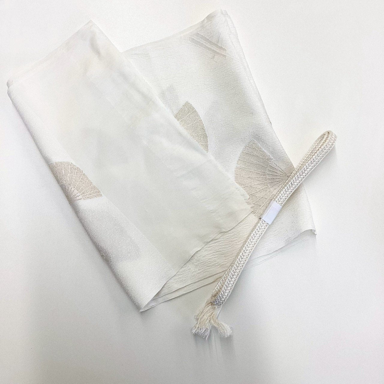 8203# Japanese Kimono Accessory Vintage Obiage and Obijime 2-piece Set Silk