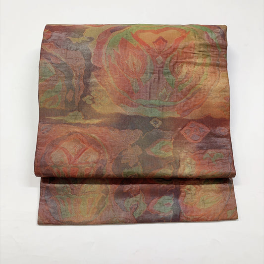 9379# Japanese Vintage Nagoya Obi Belt Kimono Fabric Silk Traditional