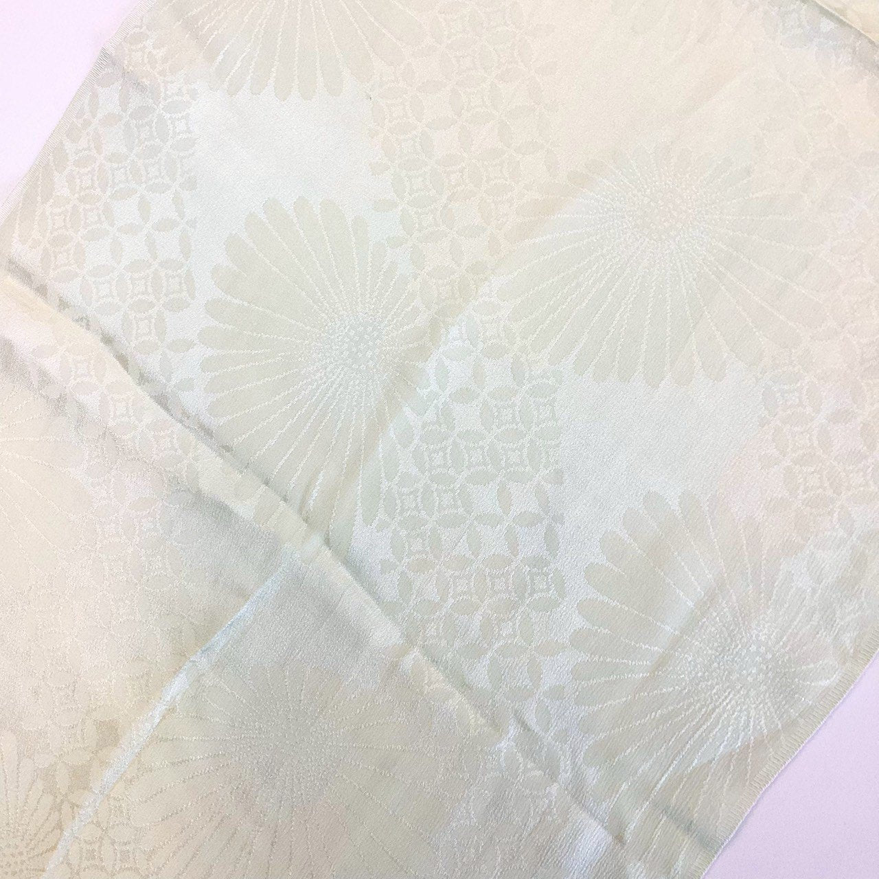 ［8539］帯締め 帯揚げ セット 草花吉祥文様 刺繍 正絹 着物 帯絞め
