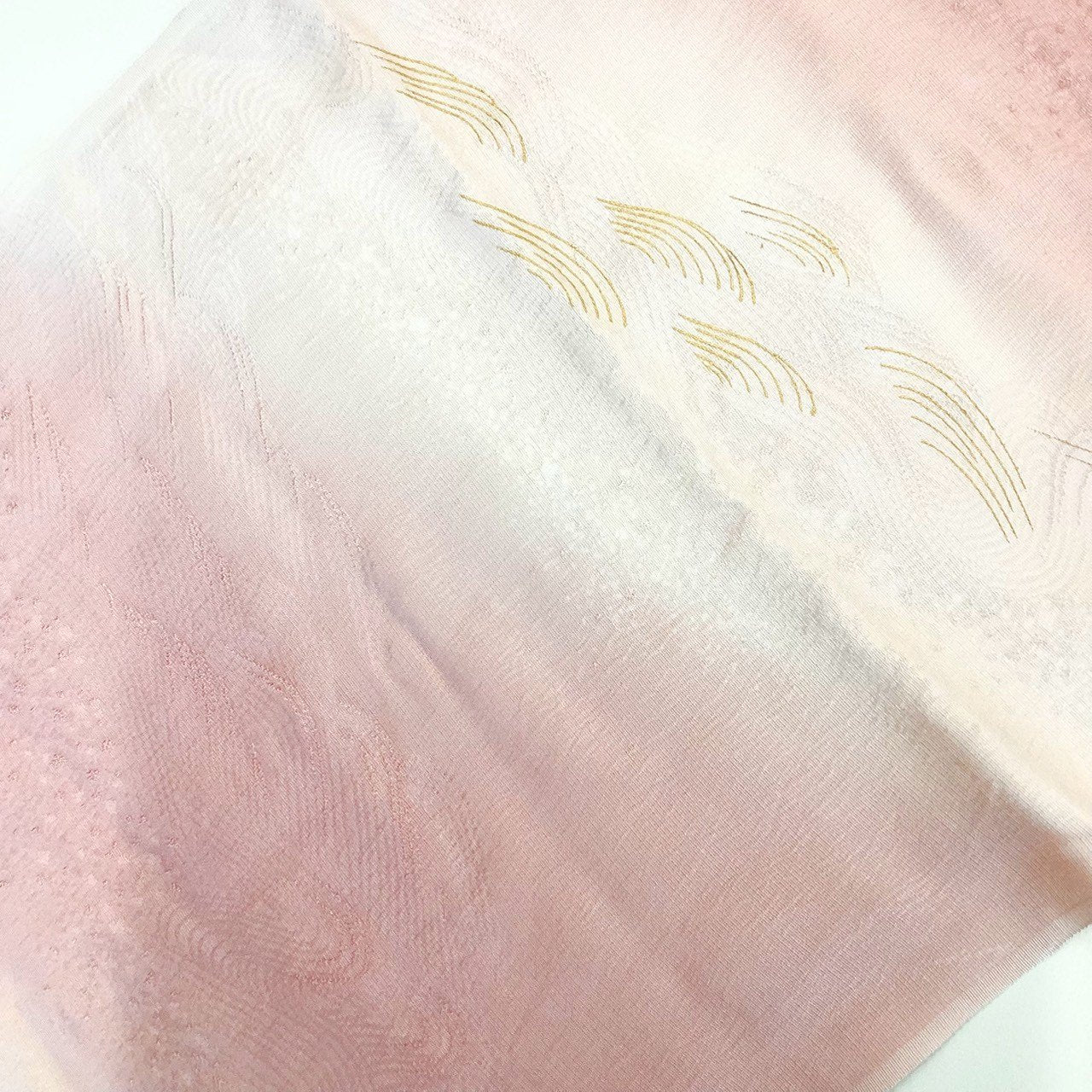 ［8515］帯締め 帯揚げ セット 立波文様 ぼかし 正絹 着物 帯絞め
