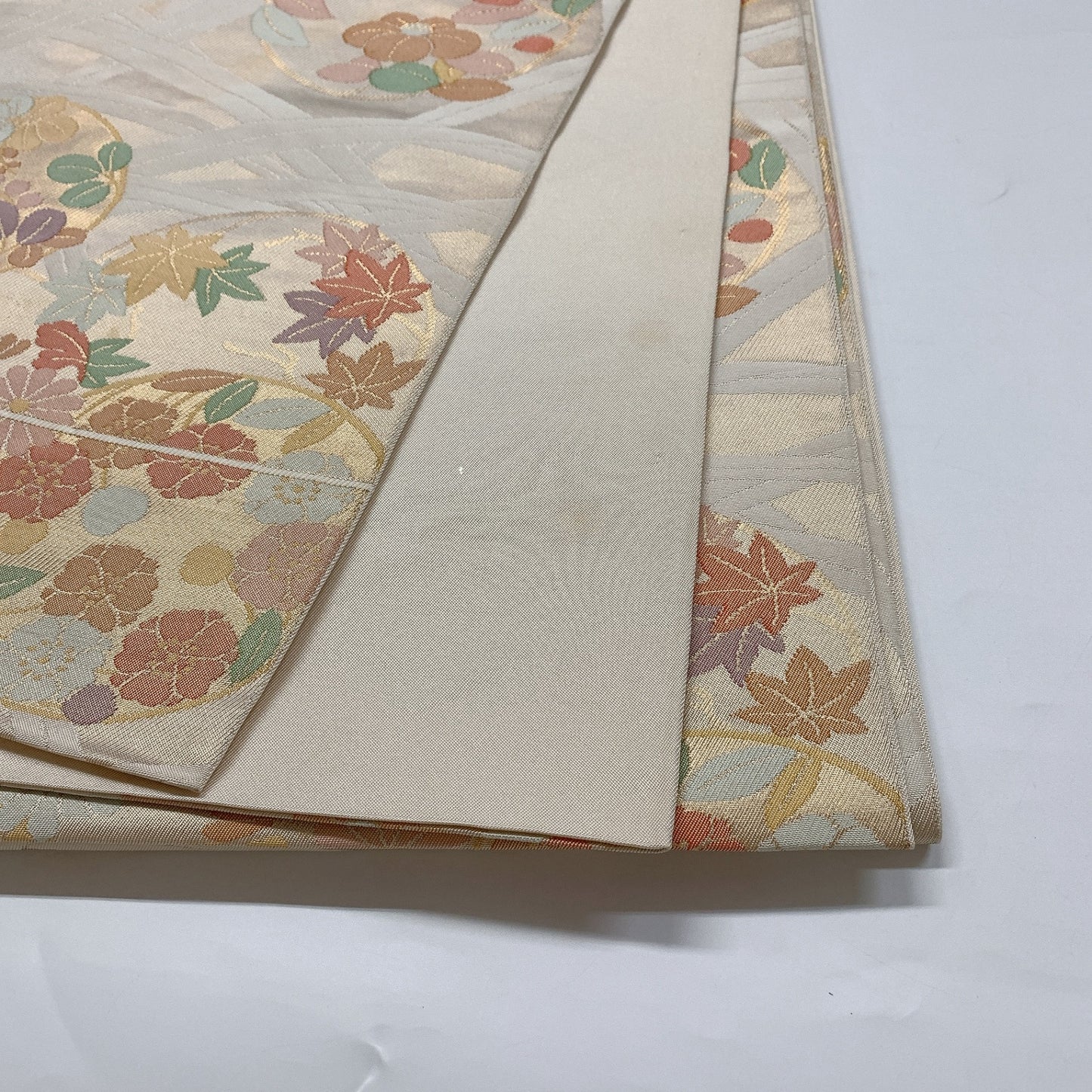 9009# Japanese Vintage Fukuro Obi Belt Kimono Fabric Silk Traditional