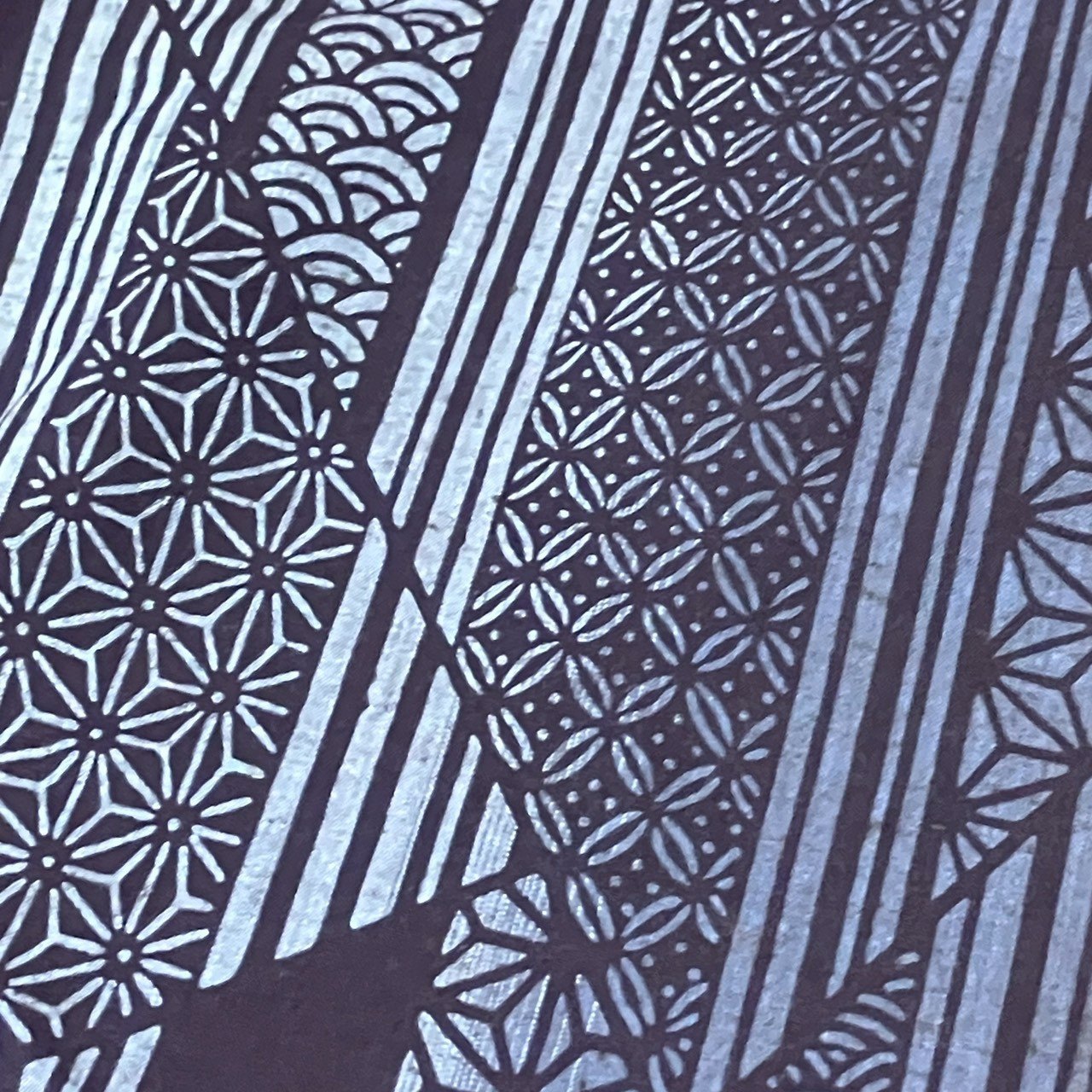 ［9465］浴衣 美品 麻の葉青海波吉祥文様 ゆかた レディース 綿 リメイク