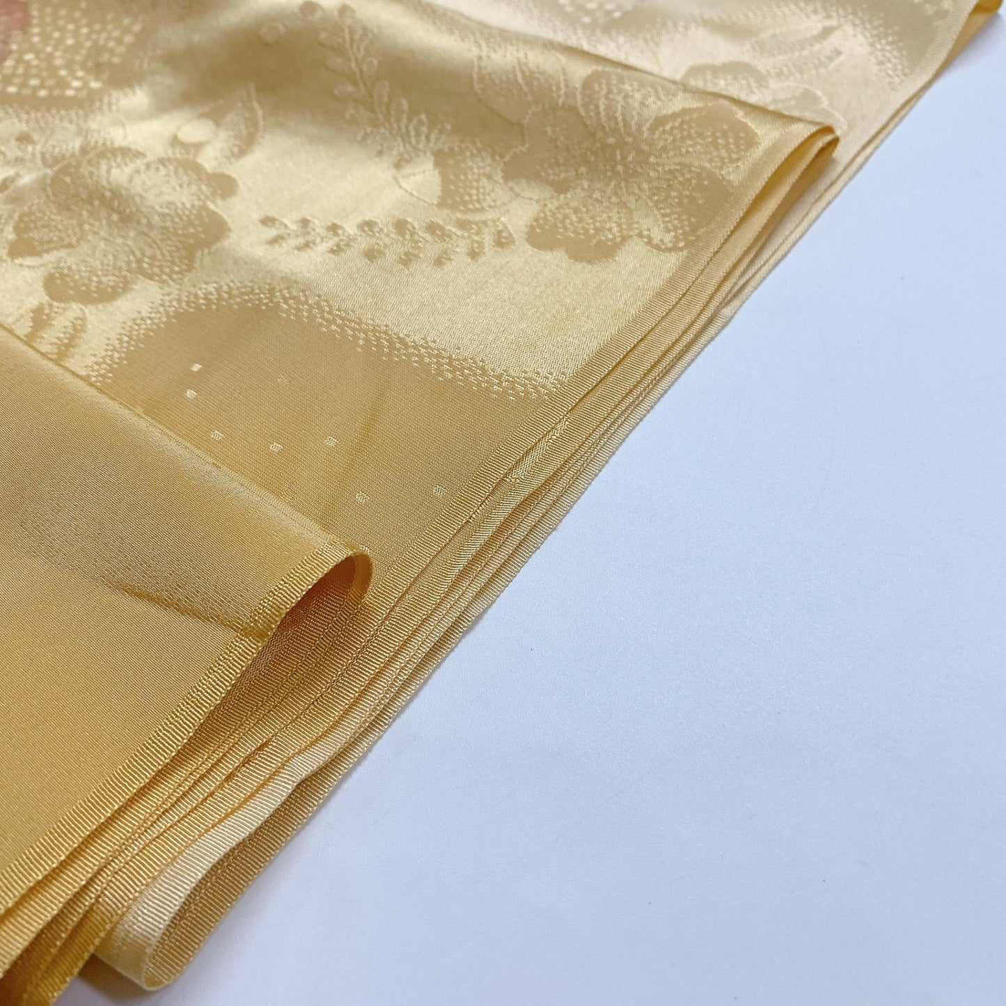 ［8692］帯締め 帯揚げ セット 草花文様 金彩 正絹 着物 帯絞め