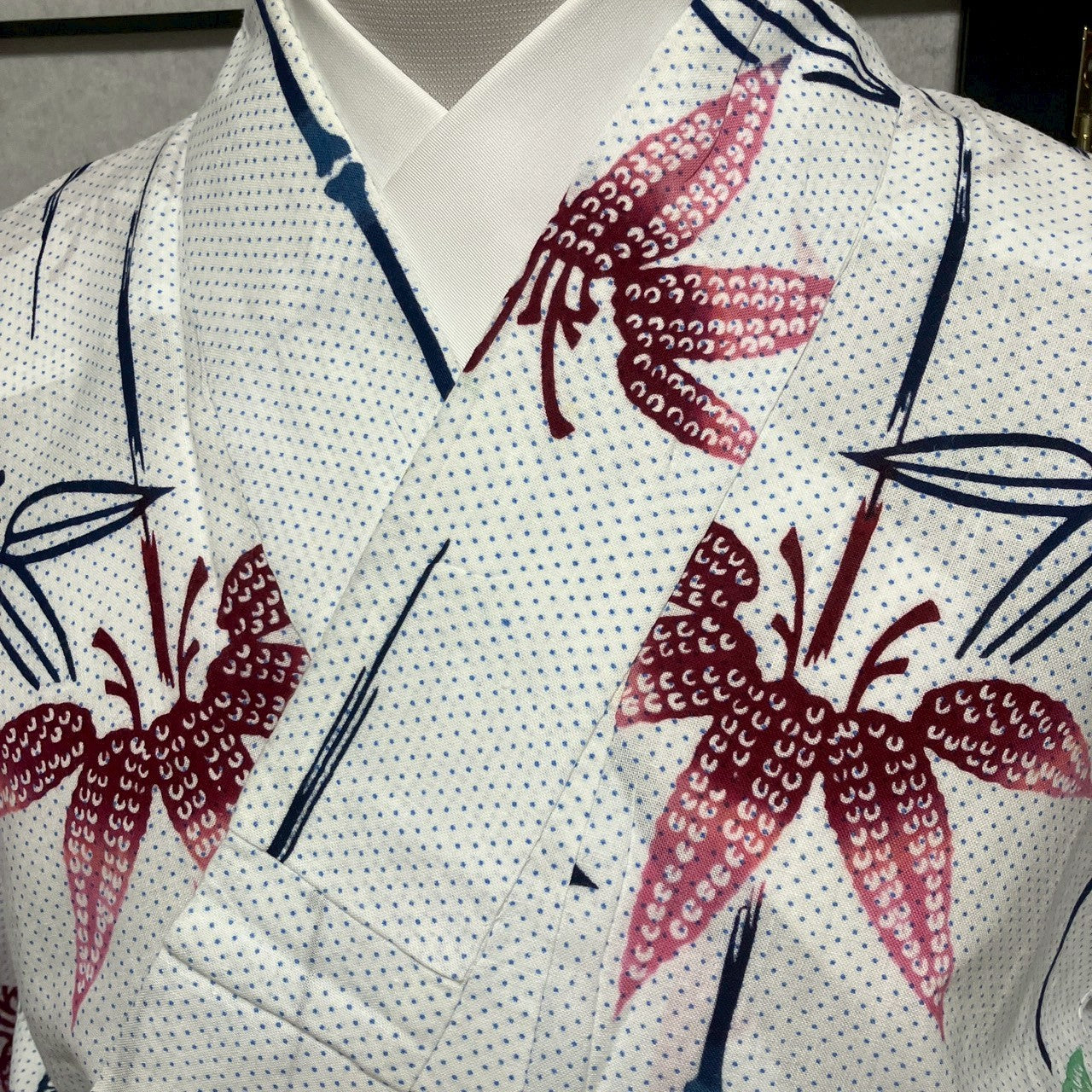 8765# Japanese Yukata Womens Vintage Fabric Cotton Robe Kimono Traditional