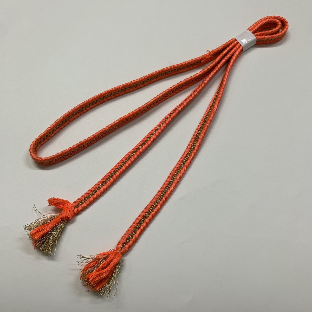 ［9278］帯締め 帯揚げ セット 花吉祥道長文様 金糸 正絹 着物 帯絞め
