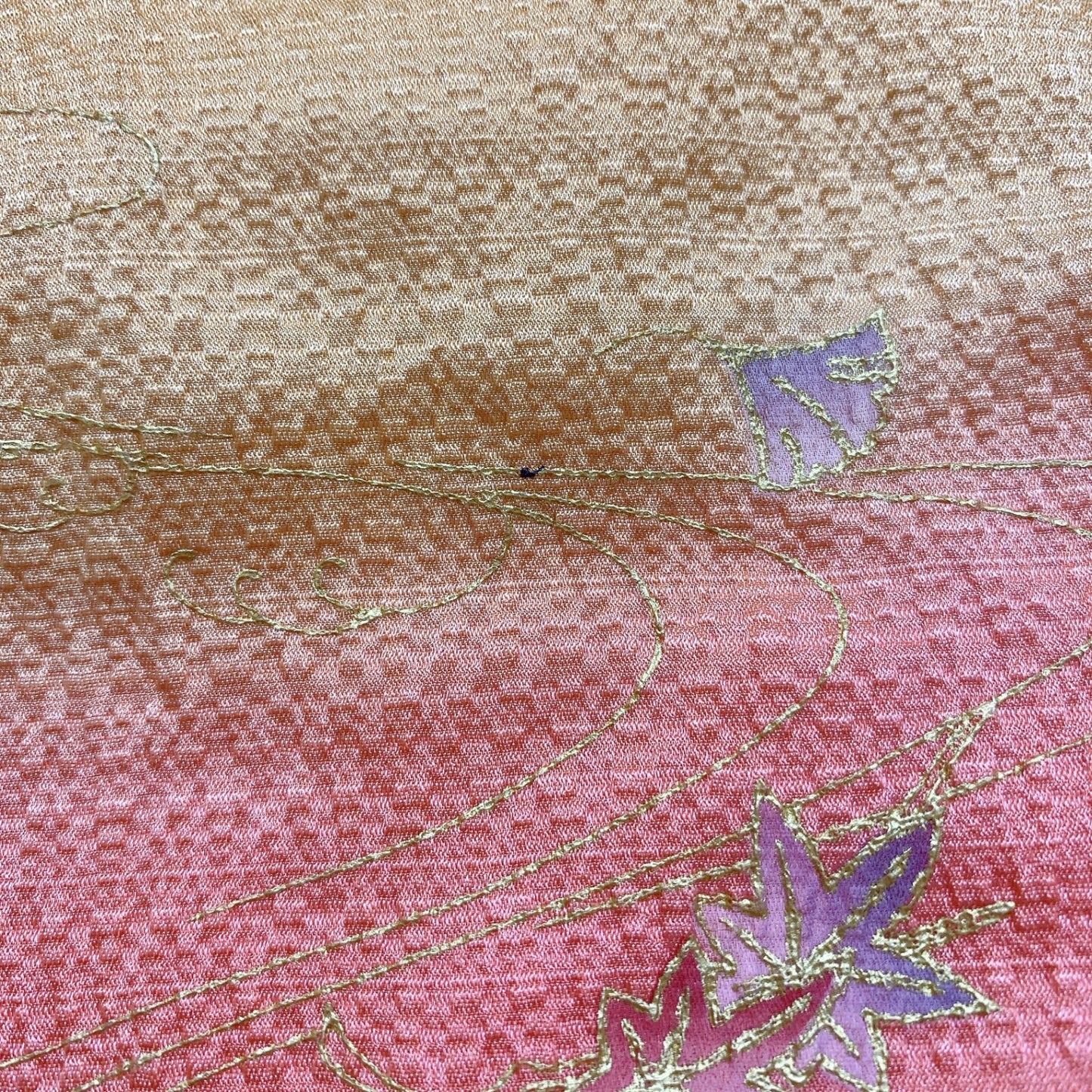 ［8701］帯締め 帯揚げ セット 草花流水文様 ぼかし 金彩 正絹 着物 帯絞め