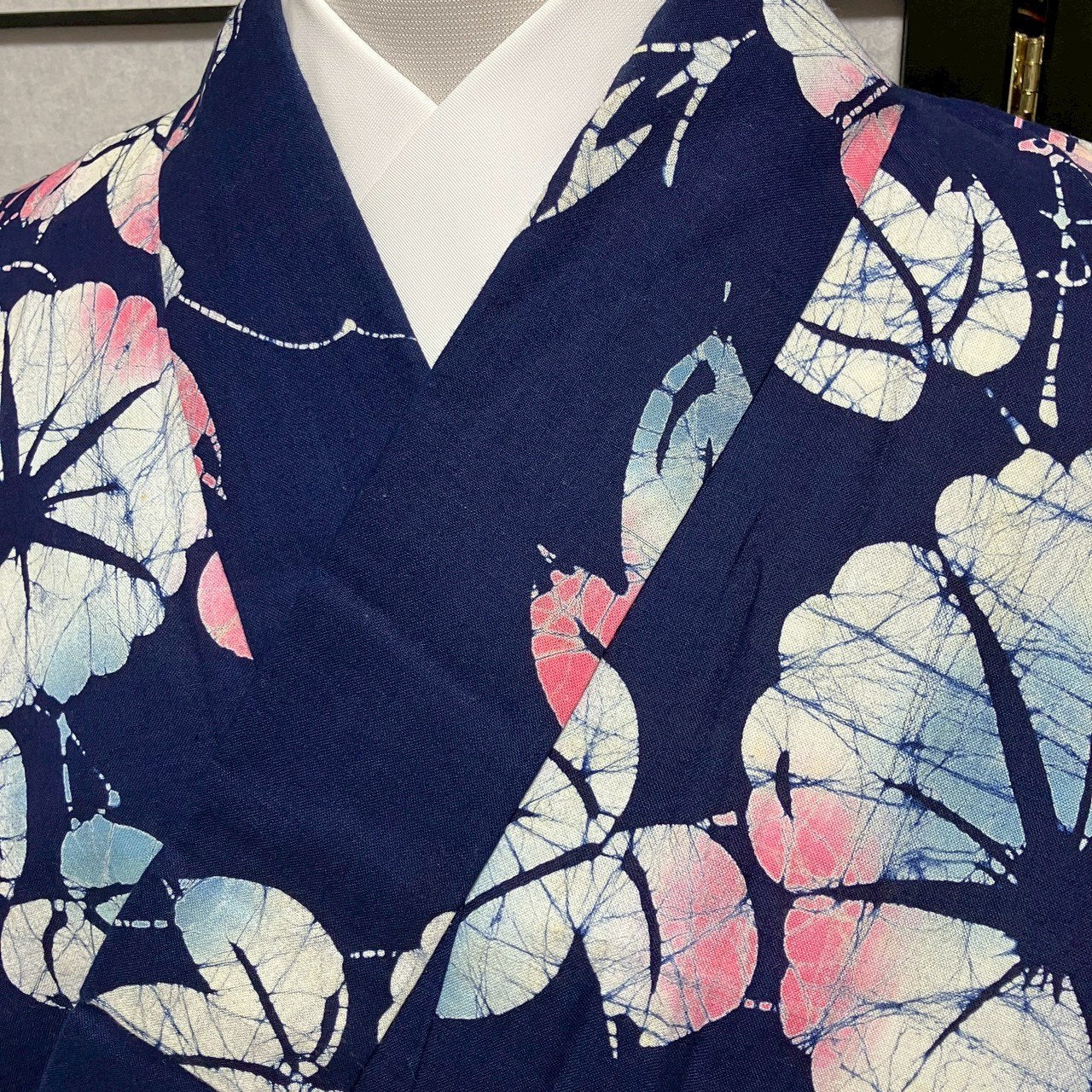 8762# Japanese Yukata Womens Vintage Fabric Cotton Robe Kimono Traditional