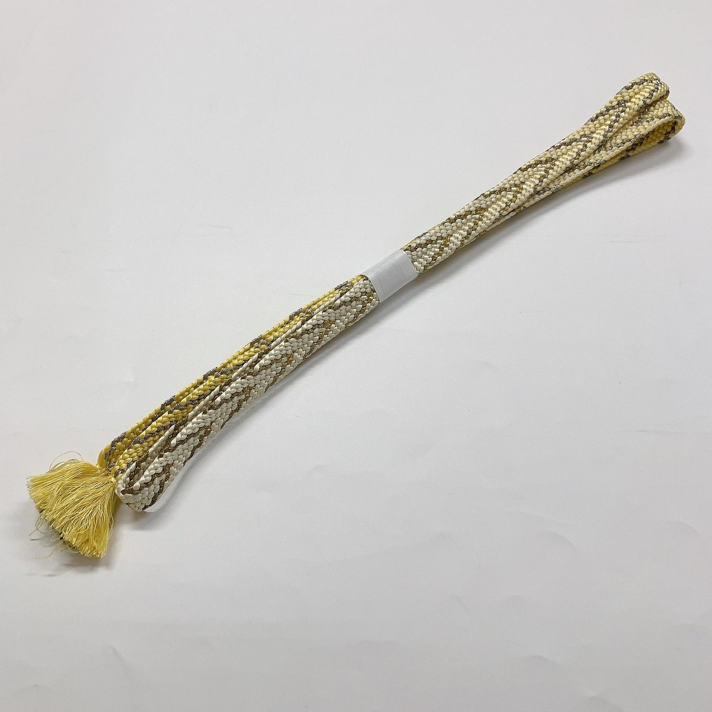 ［8627］帯締め 帯揚げ セット 乱菊文様 銀糸 正絹 着物 帯絞め