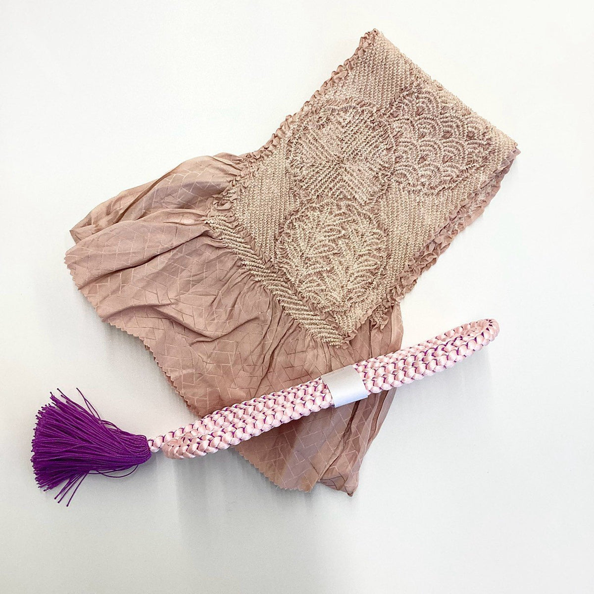 ［9747］帯締め 帯揚げ セット 草花吉祥文様 絞り 正絹 着物 帯絞め