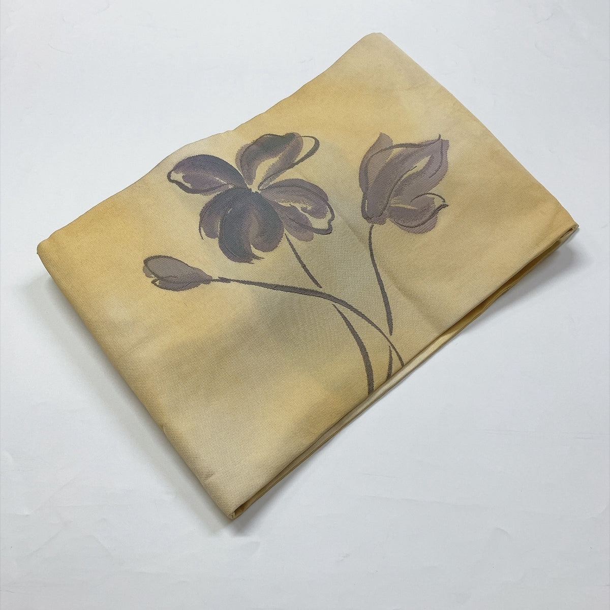 ［9377］名古屋帯 枝花文様 お太鼓柄 ぼかし 九寸 正絹 着物