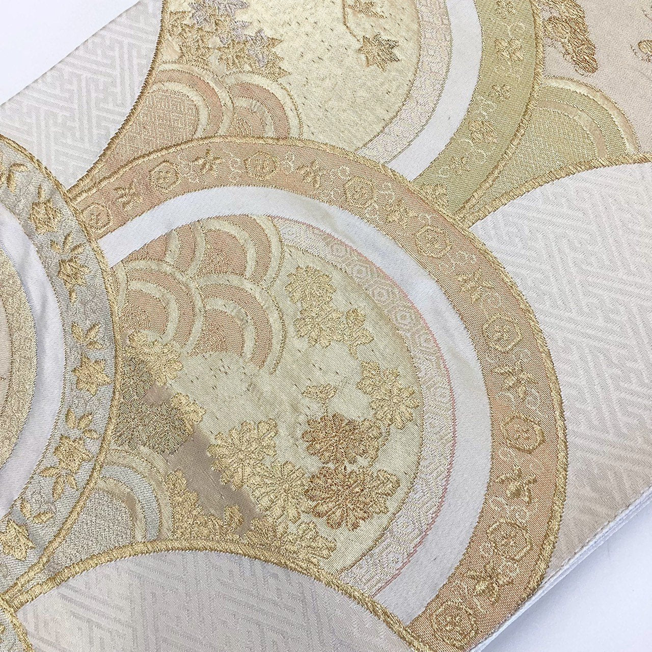 ［8825］袋帯 草花吉祥文様 金彩 六通 正絹 着物 フォーマル