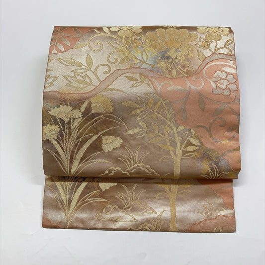 9352# Japanese Vintage Nagoya Obi Belt Kimono Fabric Silk Traditional