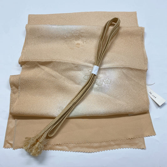 ［8607］帯締め 帯揚げ セット 松花丸文様 金糸 ぼかし 正絹 着物 帯絞め