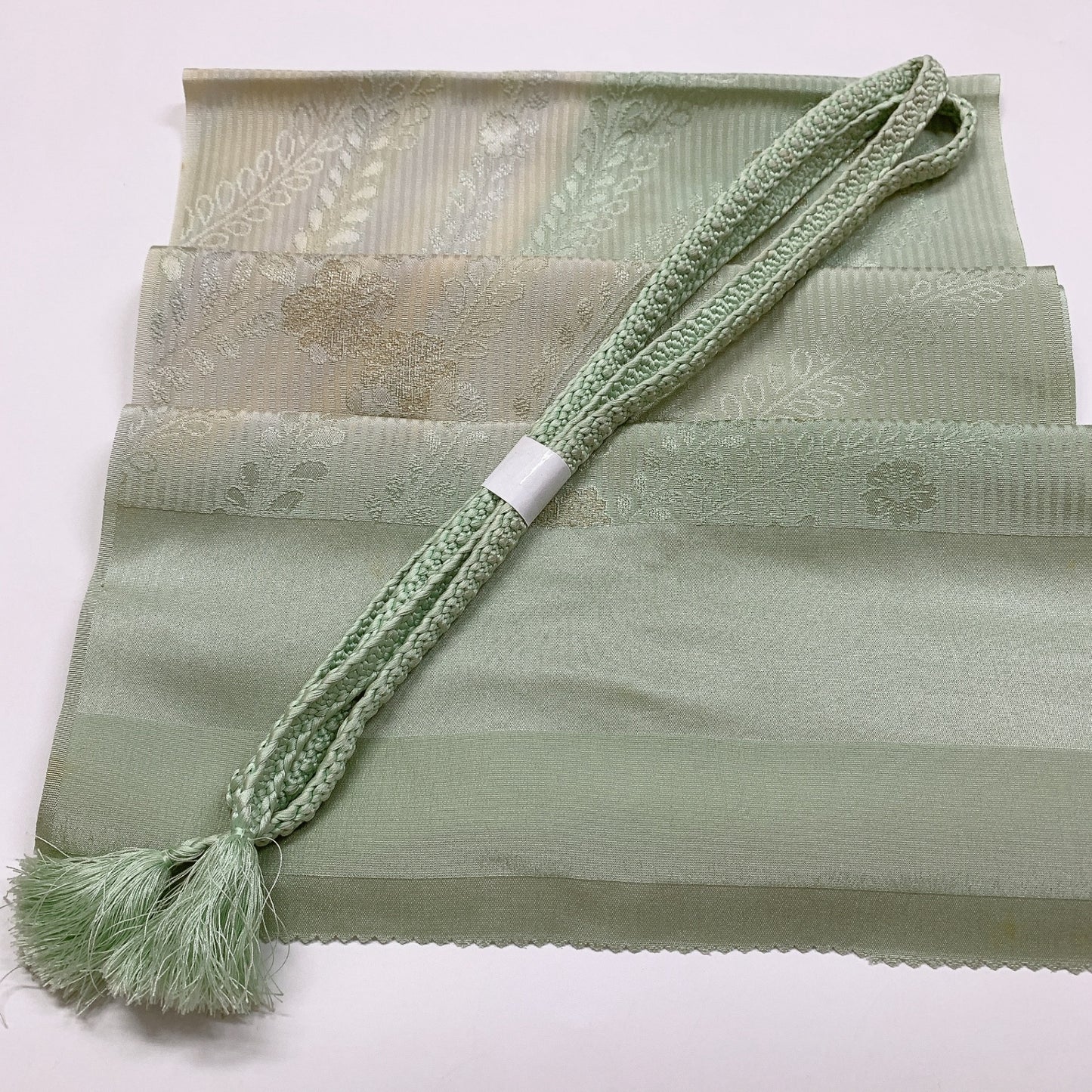［9043］帯締め 帯揚げ セット 辻ヶ花 ぼかし 金彩 逸品 正絹 着物 帯絞め