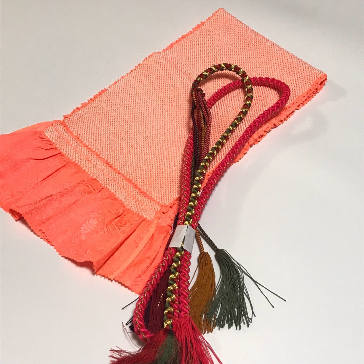 ［9975］帯締め 帯揚げ セット 美品 洒落紐 総絞り 正絹 着物 帯絞め 振袖 成人式