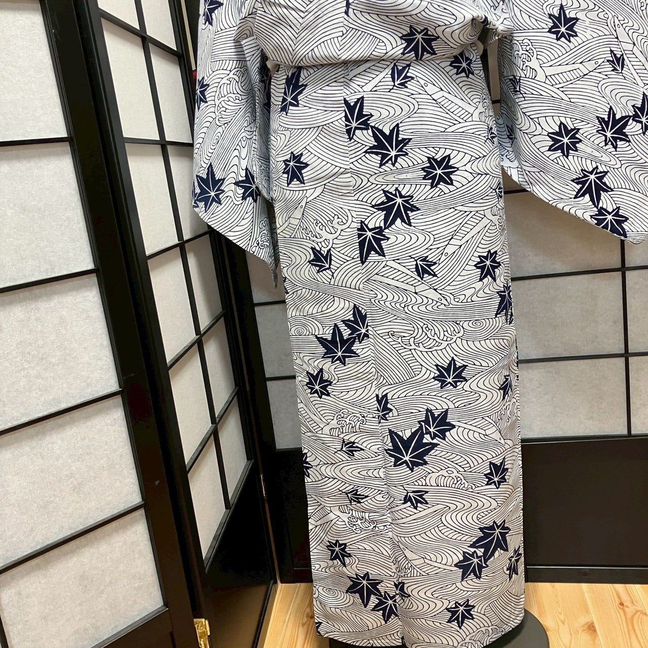 8772# Japanese Yukata Womens Vintage Fabric Cotton Robe Kimono Traditional