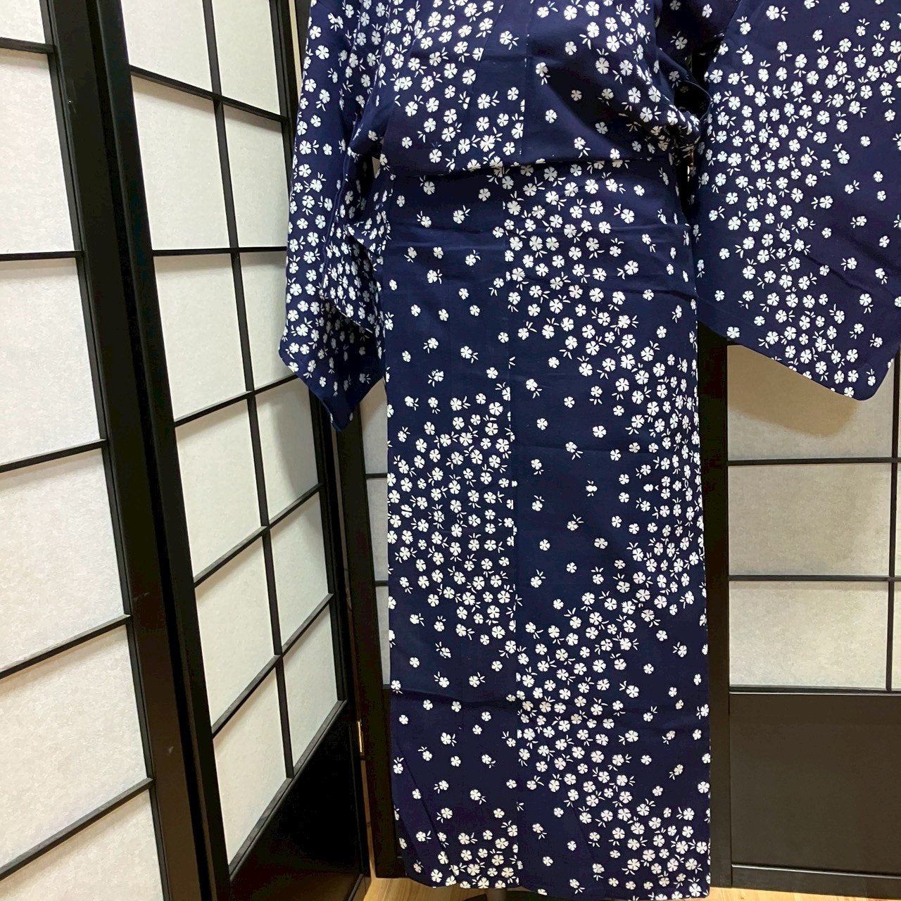［9142］浴衣 小花柄 ゆかた レディース 綿 リメイク