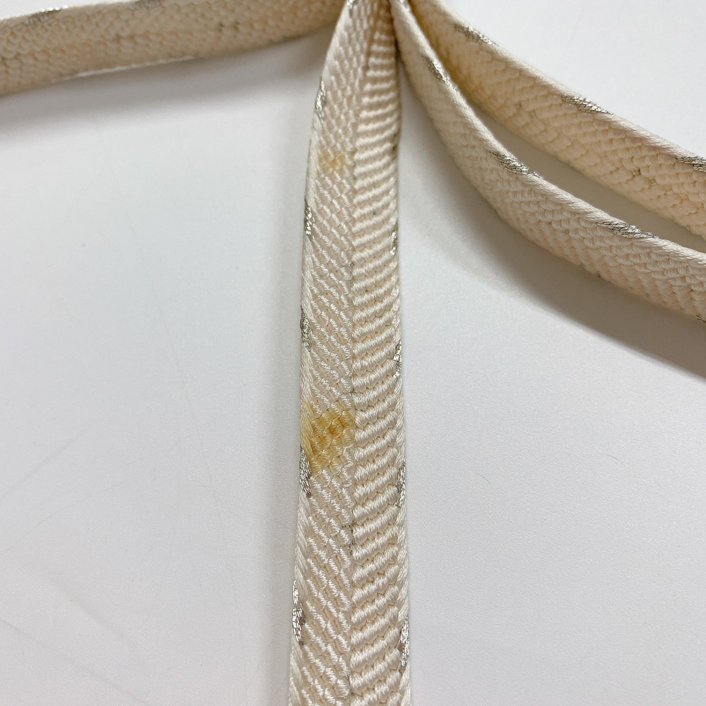 ［8736］帯締め 帯揚げ セット 舞鶴文様 銀糸 正絹 着物 帯絞め