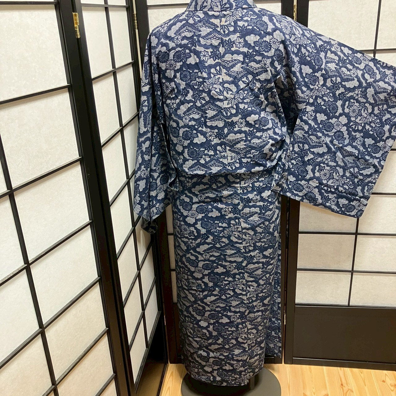 ［9447］浴衣 型染調 ゆかた レディース 綿 リメイク